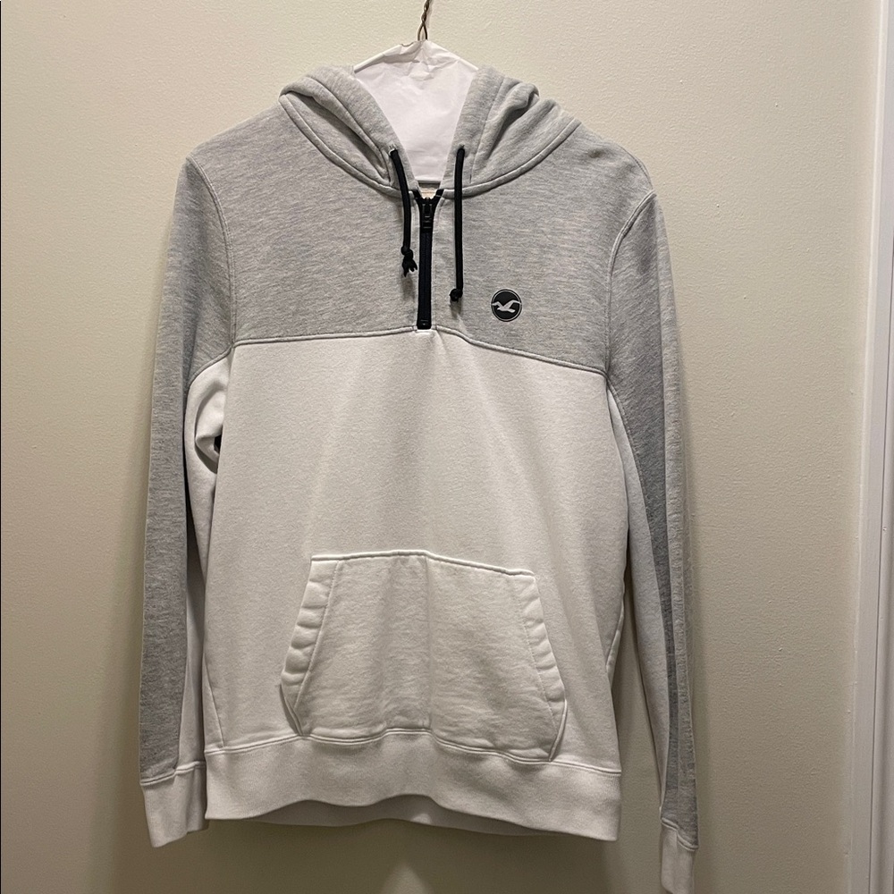 Hollister Quarter Zip Colorblock Hoodie